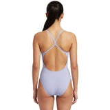 Speedo - Women's Solid V-Back 2.0 Swimsuit - Bright Lavender