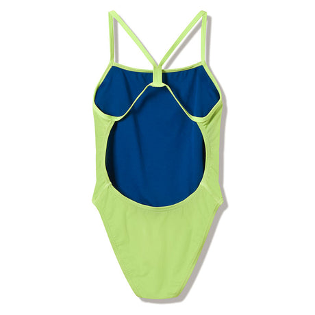 Speedo - Women's Solid V-Back 2.0 Swimsuit - Citrus Green