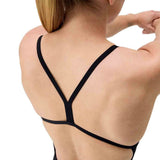 Speedo - Women's Solid V-Back 2.0 Swimsuit - Team Black