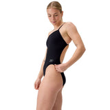 Speedo - Women's Solid V-Back 2.0 Swimsuit - Team Black