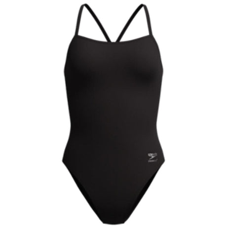 Speedo - Women's Solid V-Back 2.0 Swimsuit - Team Black