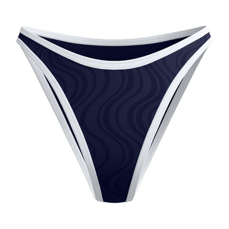 Speedo - Women's Texture Scoop Bikini Bottom - Navy/White
