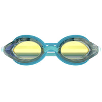 Speedo - Women's Vanquisher 3.0 Mirrored Goggle - Button/Celeste/Gold