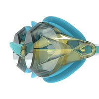 Speedo - Women's Vanquisher 3.0 Mirrored Goggle - Button/Celeste/Gold