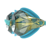 Speedo - Women's Vanquisher 3.0 Mirrored Goggle - Button/Celeste/Gold