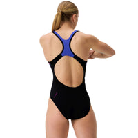Speedo - Women's Zoom Boom Placement Laneback Swimsuit - Black