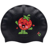 Strawb Silicone Swim Hat - Black