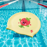Strawb Silicone Swim Hat - Yellow
