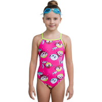 The Finals Funnies - Reel It In Foil Flutterback Girls Swimsuit