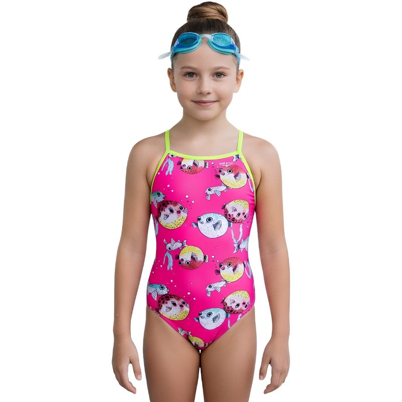 The Finals Funnies - Reel It In Foil Flutterback Girls Swimsuit