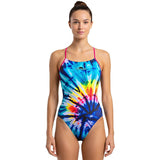 Turbo - Swirl - Sirene Pattern Ladies Swimsuit (Royal)