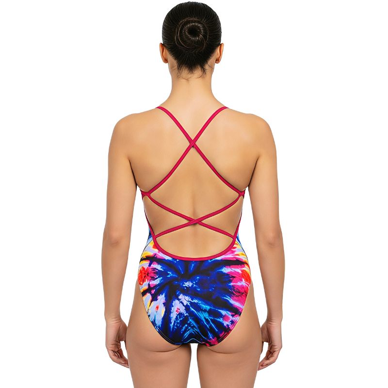 Turbo - Swirl - Sirene Pattern Ladies Swimsuit (Royal)