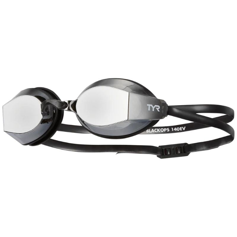 TYR - Adults Black Ops 140 EV Mirrored Racing Goggles - Metallized Smoke