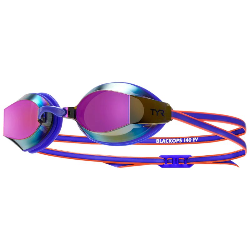 TYR - Adults Black Ops 140 EV Mirrored Racing Goggles - Royal Multi