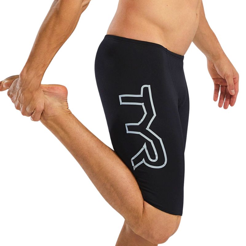 TYR - Durafast Elite® Men's Large Logo Jammer - Black