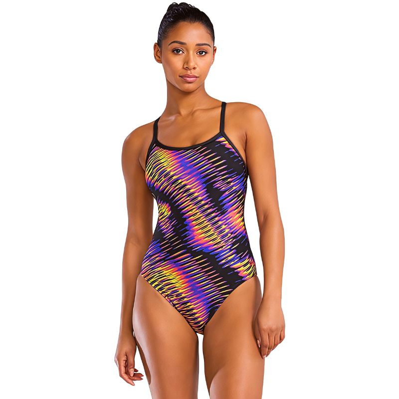 TYR - Evolved Women's Crosscut Tieback Swimsuit - Lime/Multi
