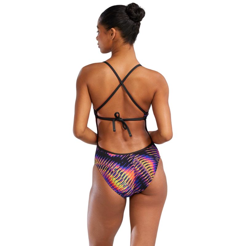 TYR - Evolved Women's Crosscut Tieback Swimsuit - Lime/Multi