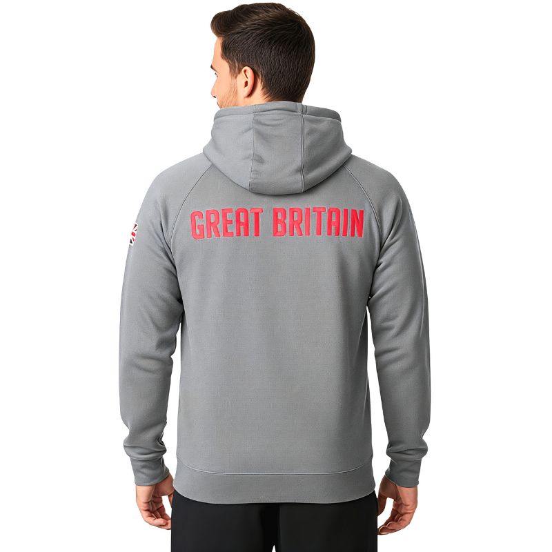 TYR - GB British Swimming Unisex Pullover Hooded Top (Grey)
