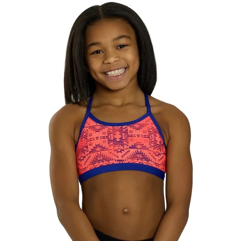 TYR - Girls' Conquest Trinity Top - Coral