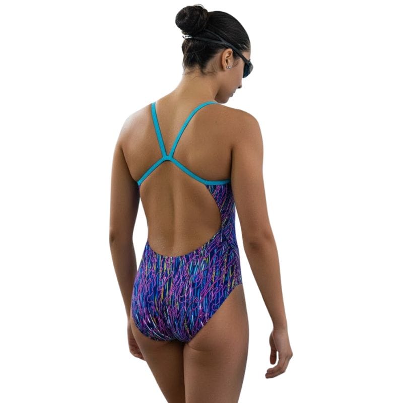 TYR - Electro Cutoutfit Ladies Swimsuit - Navy/Multi
