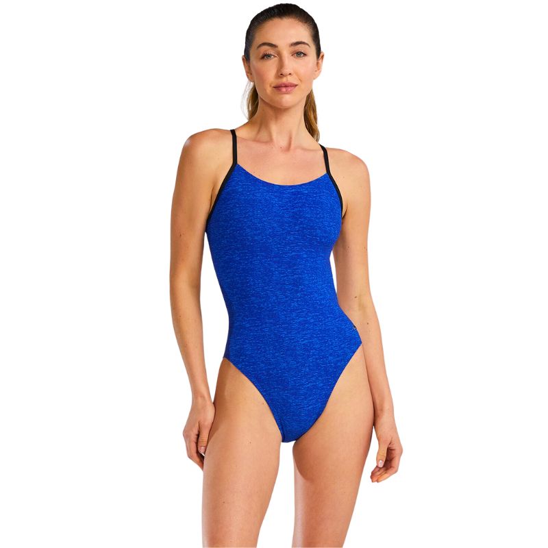 TYR - Lapped Women's Cutoutfit Swimsuit - Deep Ultramarine