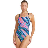 TYR - Riptidal Women's Cutoutfit Swimsuit - Pink/Multi