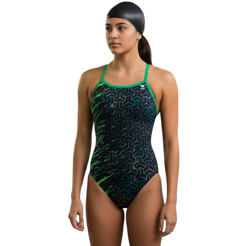 TYR - Synergy Diamondfit Girls Swimsuit - Green