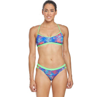 TYR - Canvas Cove Mini Bikini Ladies Bottom - Red/Turquoise/Blue