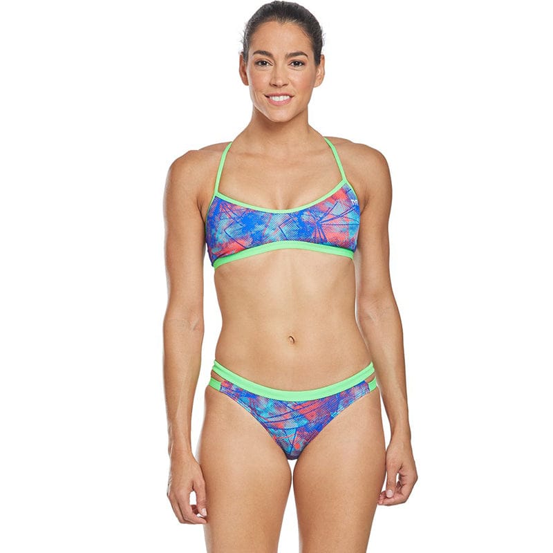 TYR - Canvas Cove Mini Bikini Ladies Bottom - Red/Turquoise/Blue