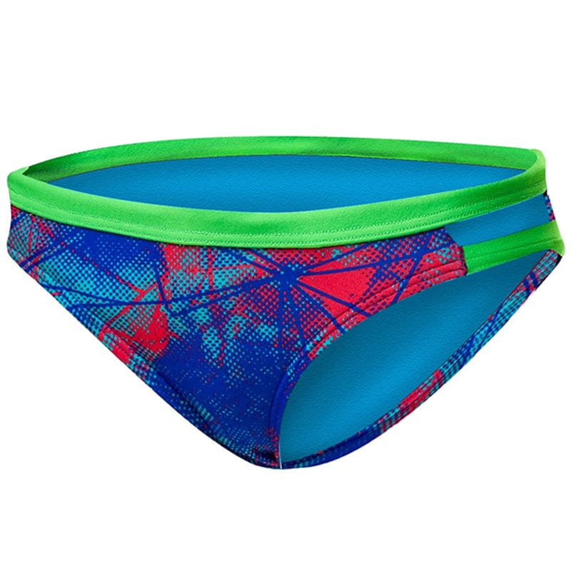 TYR - Canvas Cove Mini Bikini Ladies Bottom - Red/Turquoise/Blue