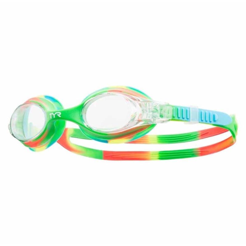 TYR - Youth Swimple Tie Dye Goggles - Clear/Green/Orange