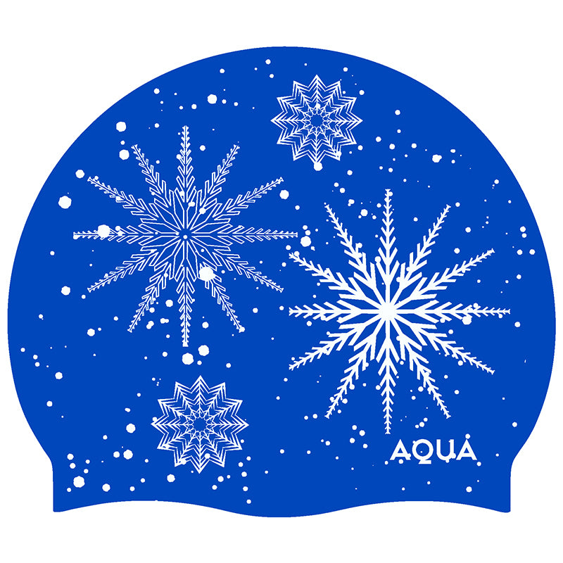Xmas Blue - Christmas Swim Hat