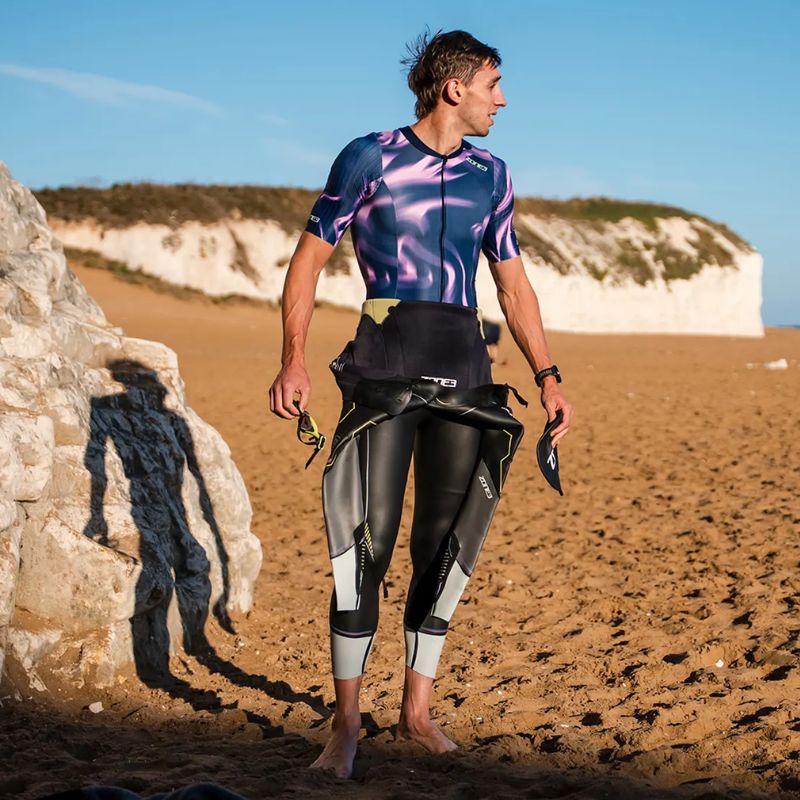 Zone3 - Activate+ Short Sleeve Men's Trisuit - Navy/Purple
