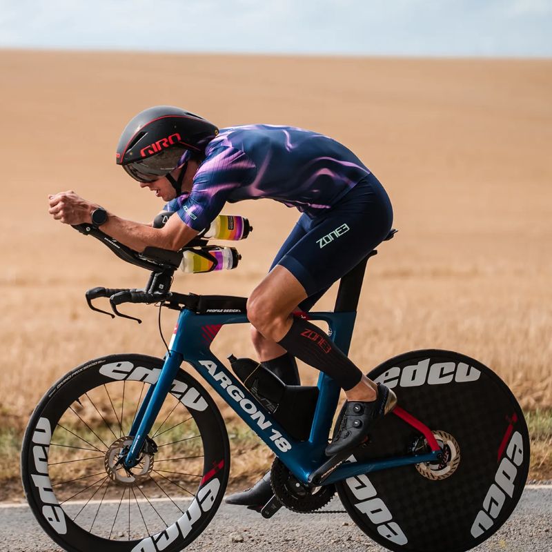 Zone3 - Activate+ Short Sleeve Men's Trisuit - Navy/Purple