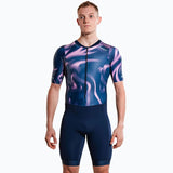 Zone3 - Activate+ Short Sleeve Men's Trisuit - Navy/Purple
