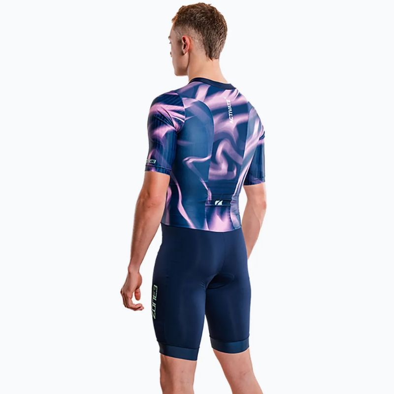 Zone3 - Activate+ Short Sleeve Men's Trisuit - Navy/Purple