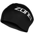 Zone3 - Long Hair Silicone Swim Cap - Black
