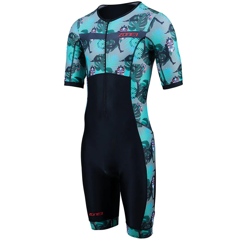 Zone3 - Men's Activate+ Momentum II Short Sleeve Trisuit - Tribal Rush