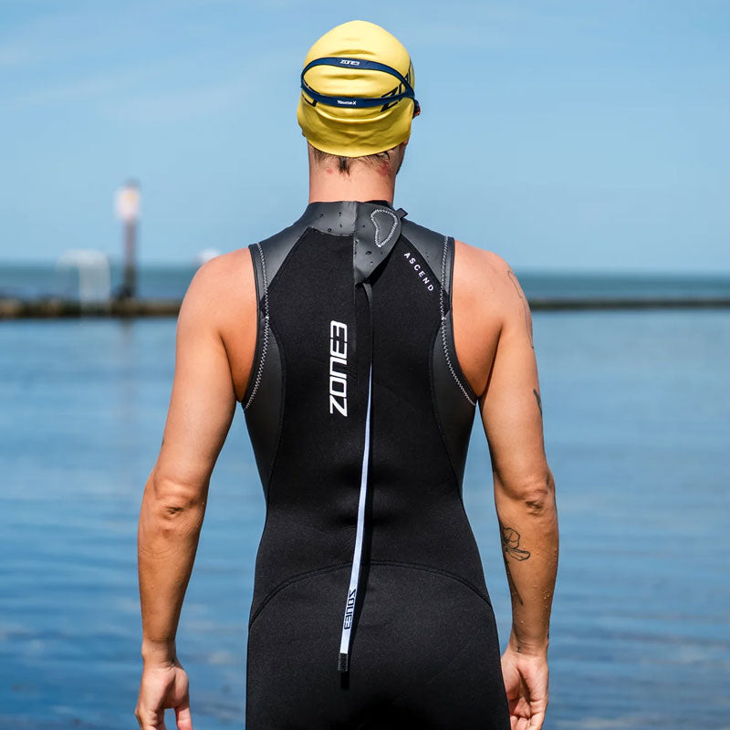 Zone3 - Mens Ascend Sleeveless Wetsuit - Black/Grey