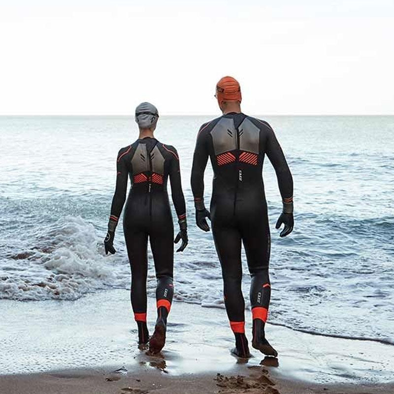 Zone3 - Mens Thermal Aspire Wetsuit - Black/Orange