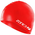 Zone3 - Silicone Swim Cap - Hi-Vis Red