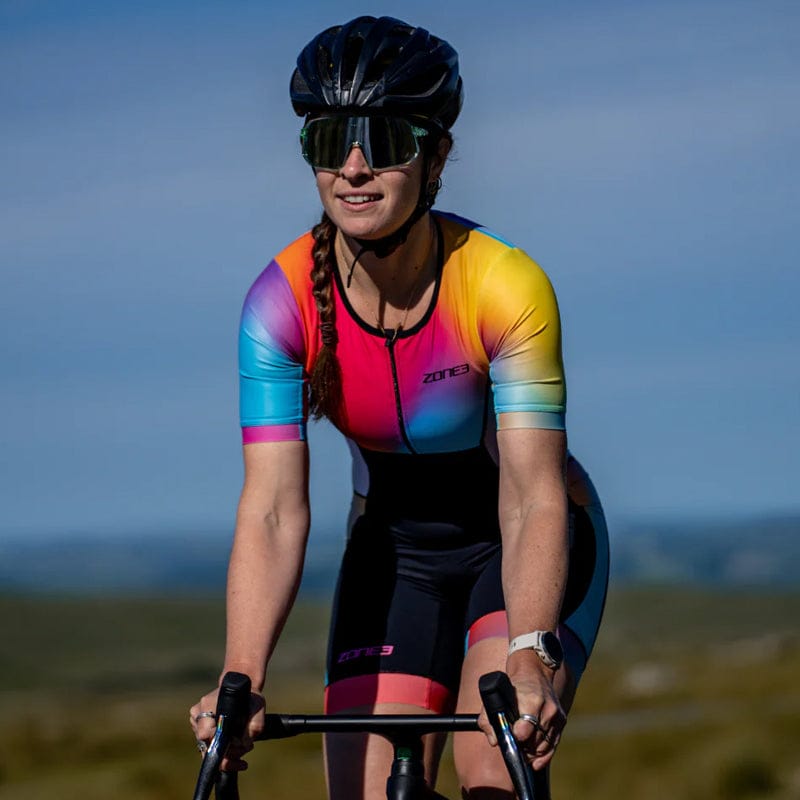 Zone3 - Women's Activate+ Short Sleeve Trisuit - Neon/Black
