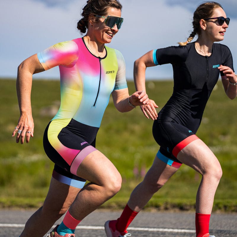 Zone3 - Women's Activate+ Short Sleeve Trisuit - Neon/Black