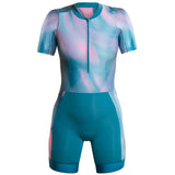 Zone3 - Women's Activate Short Sleeve Trisuit - Teal/Pink