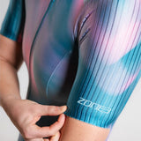 Zone3 - Women's Activate Short Sleeve Trisuit - Teal/Pink