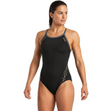 Zone3 - Women's Iconic Bound Back Swimsuit (Black/Gold)