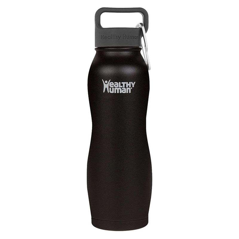 Healthy Human Curve Water Bottle - Pure Black 21oz (620ml)