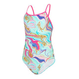 Maru - Donatella Ecotech Sparkle Fly Back Girls Swimsuit - Aqua/Multi