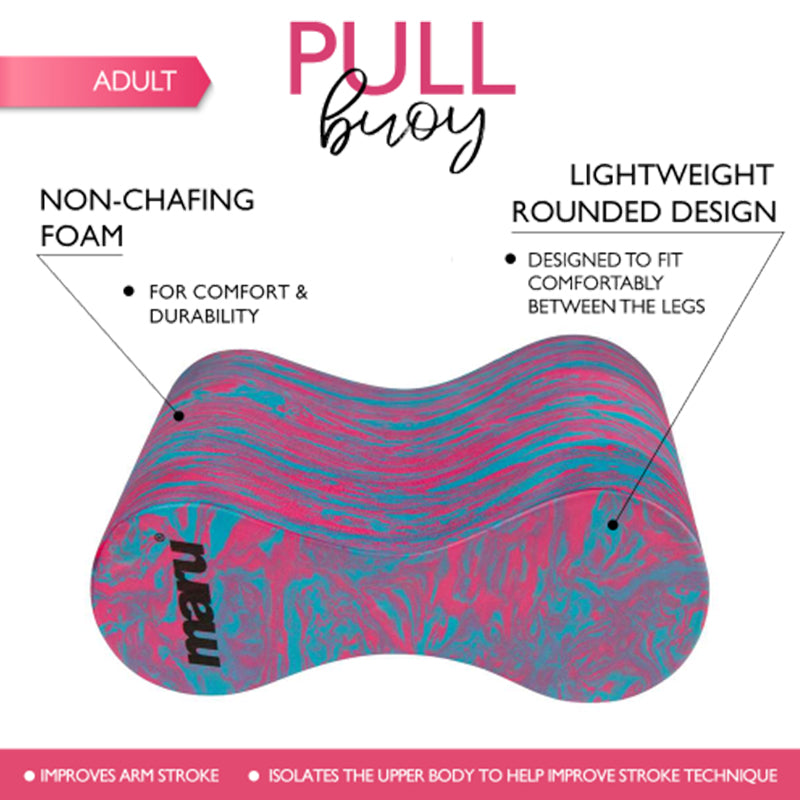 Maru - Swirl Pull Buoy - Blue/Pink