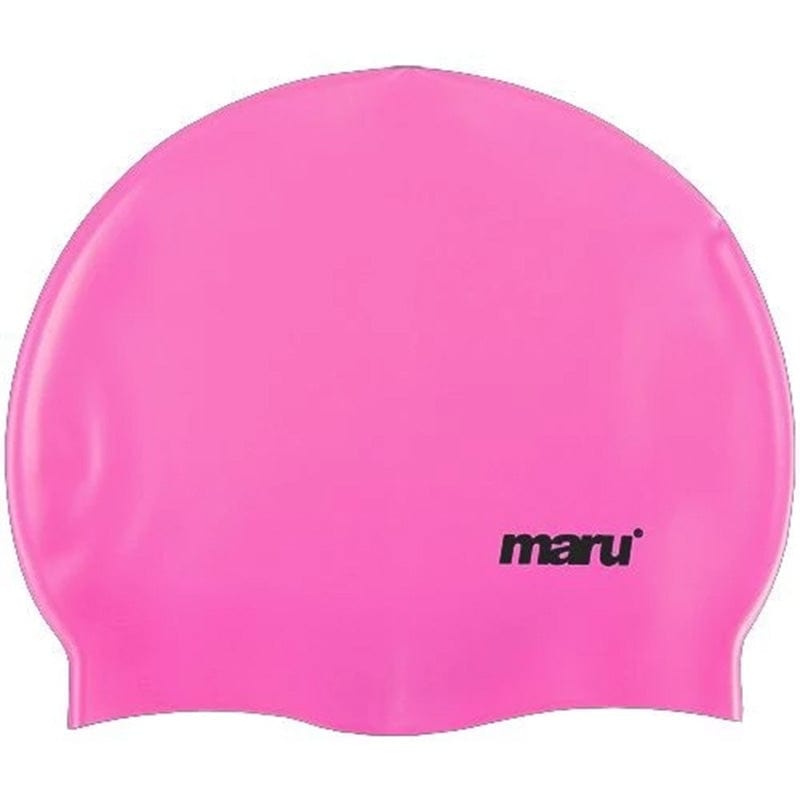Maru - Plain Coloured Silicone Swim Hat - Pink